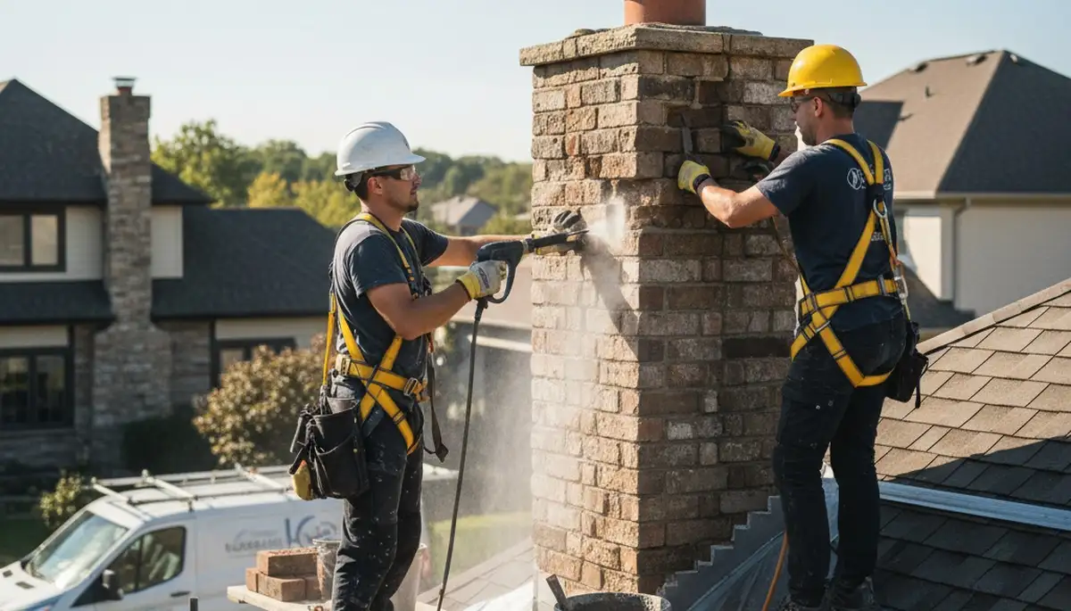 Buffalo, NY chimney repair by FX Remodeling & Exteriors for moisture, crack, and freeze-thaw protection