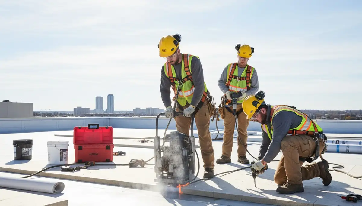 Commercial roofing service in Buffalo, NY by FX Remodeling & Exteriors for snow and freeze-thaw protection