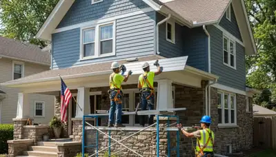 Vinyl siding installation in Buffalo, NY for a home exterior by a professional siding contractor