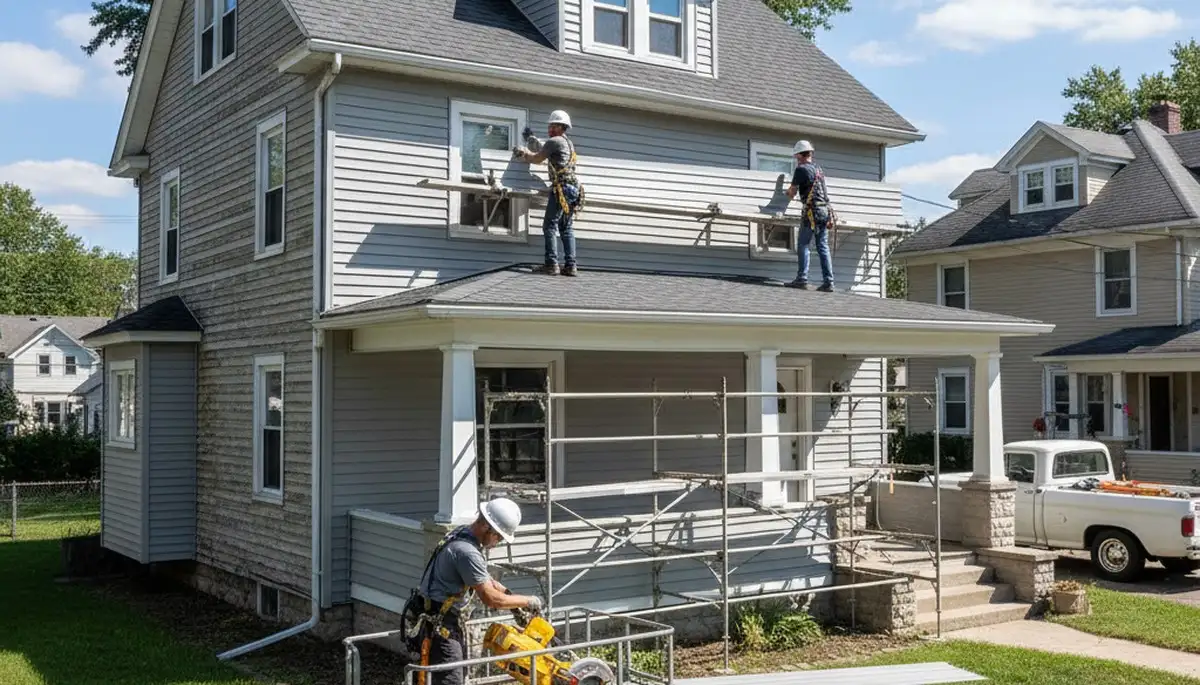 Vinyl siding installation for a Buffalo, NY home by a professional siding contractor
