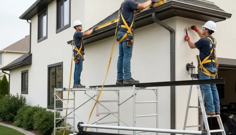 Buffalo, NY gutter installation by FX Remodeling & Exteriors for snowmelt and rain protection