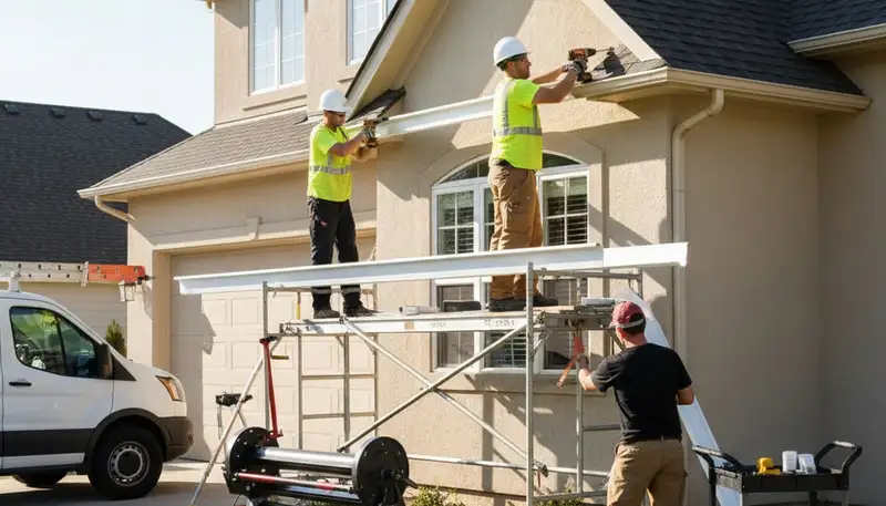 Buffalo, NY gutter installation for snowmelt, rain, and ice protection on a home