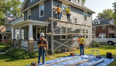 Vinyl siding installation in Buffalo, NY for a residential exterior upgrade