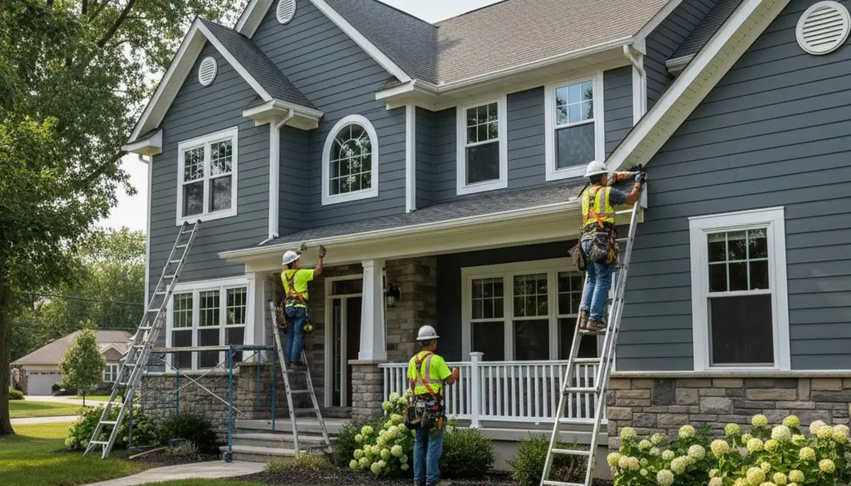 Vinyl siding installation by a Buffalo, NY siding contractor