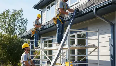 Seamless gutters installed on a Buffalo, NY home for snow, ice, and heavy rain protection