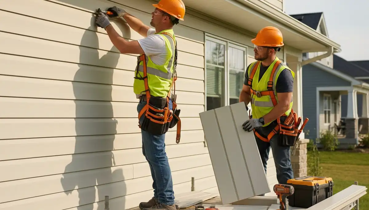 Vinyl siding repair service in Buffalo, NY for storm-damaged exterior walls