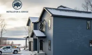 Vinyl siding built for Buffalo, NY winter weather on a siding services homepage widget